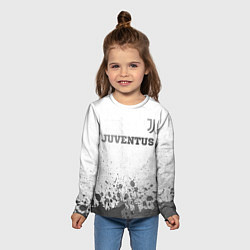 Лонгслив детский Juventus - white gradient посередине, цвет: 3D-принт — фото 2