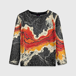 Детский лонгслив Красно-черная потертая текстура