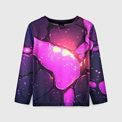 Детский лонгслив Розовая текстура разлом плит