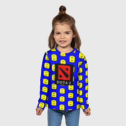 Лонгслив детский Dota smile pattern, цвет: 3D-принт — фото 2