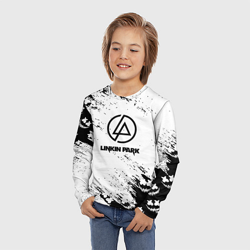 Детский лонгслив Marshmello x Linkin park / 3D-принт – фото 3