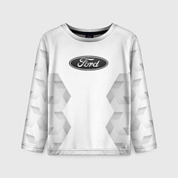 Лонгслив детский Ford white poly, цвет: 3D-принт