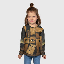 Лонгслив детский Коробки и глаз, цвет: 3D-принт — фото 2