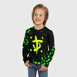 Лонгслив детский Doom x fallout кислотное лого, цвет: 3D-принт — фото 2
