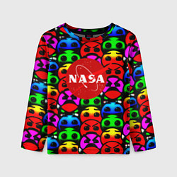 Лонгслив детский NASA smile, цвет: 3D-принт