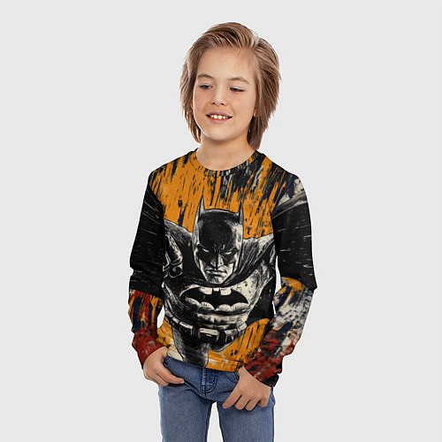 Детский лонгслив Бэтмен супергерой / 3D-принт – фото 3