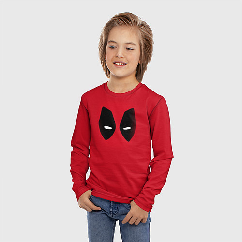 Детский лонгслив Дэдпул взгляд / 3D-принт – фото 3
