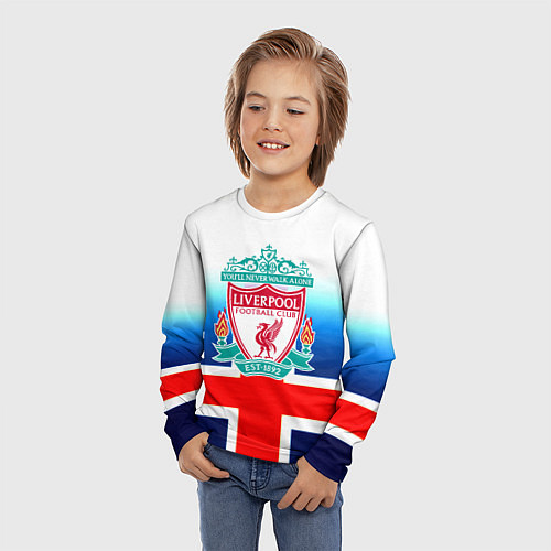 Детский лонгслив Liverpool Англия / 3D-принт – фото 3
