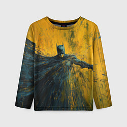 Лонгслив детский Бэтмен нарисованный кистью, цвет: 3D-принт