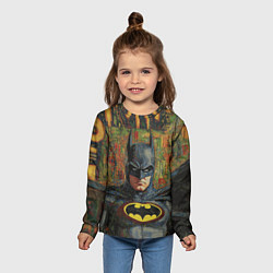 Лонгслив детский Текстурный Бэтмен, цвет: 3D-принт — фото 2