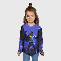 Лонгслив детский Бэтмен в стойке победителя, цвет: 3D-принт — фото 2