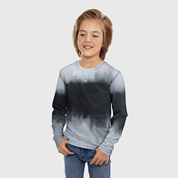Лонгслив детский Разводы черной краски, цвет: 3D-принт — фото 2