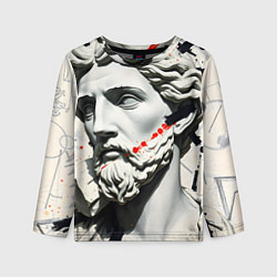 Лонгслив детский Античный портрет зарисовки, цвет: 3D-принт