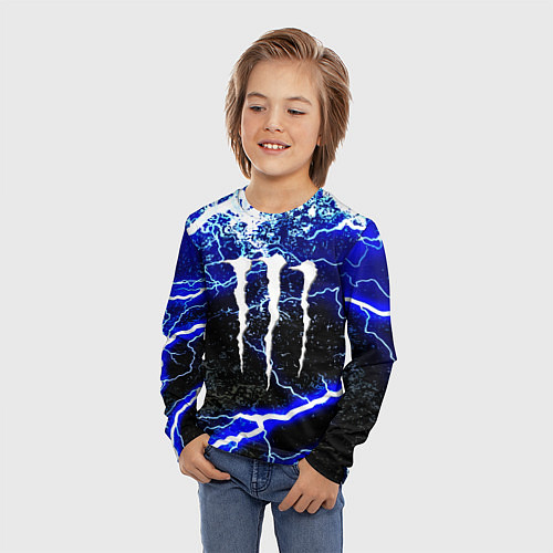 Детский лонгслив Monster storm energy / 3D-принт – фото 3