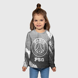 Лонгслив детский PSG - grey gradient, цвет: 3D-принт — фото 2