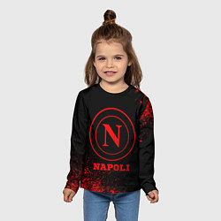 Лонгслив детский Napoli - red gradient, цвет: 3D-принт — фото 2