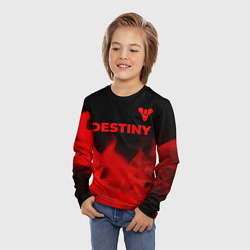 Детский лонгслив Destiny - red gradient посередине / 3D-принт – фото 3