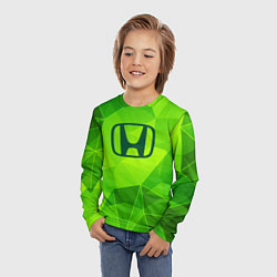 Лонгслив детский Honda green poly, цвет: 3D-принт — фото 2