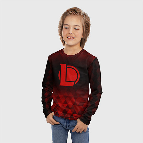 Детский лонгслив League of Legends red poly / 3D-принт – фото 3