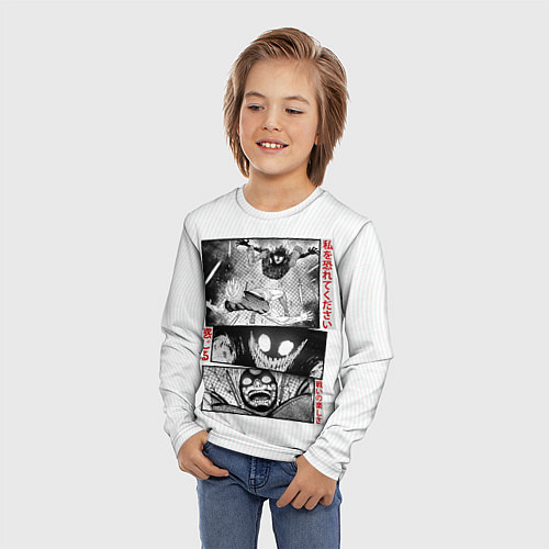 Детский лонгслив DanDaDan: Fight / 3D-принт – фото 3
