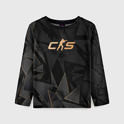 Лонгслив детский Counter-Strike 2 golden poly, цвет: 3D-принт