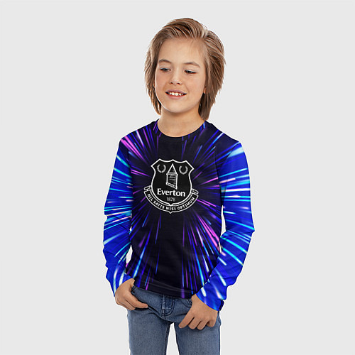 Детский лонгслив Everton neon energy / 3D-принт – фото 3