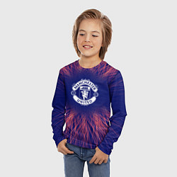 Лонгслив детский Manchester United red energy, цвет: 3D-принт — фото 2