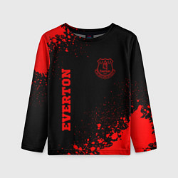 Детский лонгслив Everton - red gradient вертикально