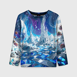 Лонгслив детский Космический фантастический пейзаж, цвет: 3D-принт
