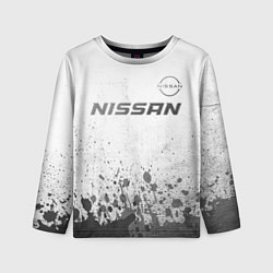 Лонгслив детский Nissan - white gradient посередине, цвет: 3D-принт