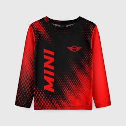 Детский лонгслив Mini - red gradient вертикально