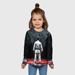 Лонгслив детский Айкидоист на черном, цвет: 3D-принт — фото 2