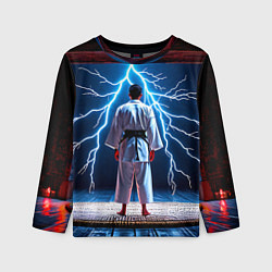 Лонгслив детский Айкидоист и молния, цвет: 3D-принт