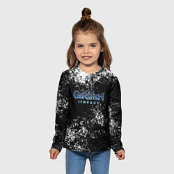 Лонгслив детский Genshin Impact брызги красок, цвет: 3D-принт — фото 2