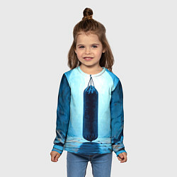 Лонгслив детский Боксерская груша на синем, цвет: 3D-принт — фото 2