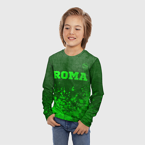 Детский лонгслив Roma - green gradient посередине / 3D-принт – фото 3