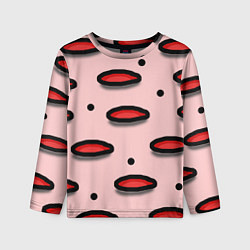 Лонгслив детский Круги маркер - паттерн, цвет: 3D-принт