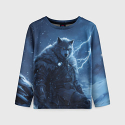Лонгслив детский Волк повелитель молний, цвет: 3D-принт