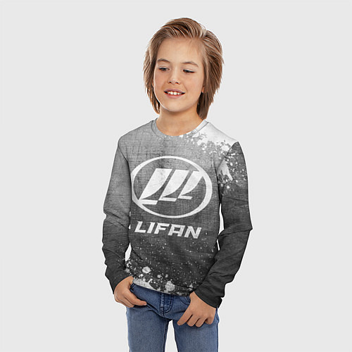 Детский лонгслив Lifan - grey gradient / 3D-принт – фото 3