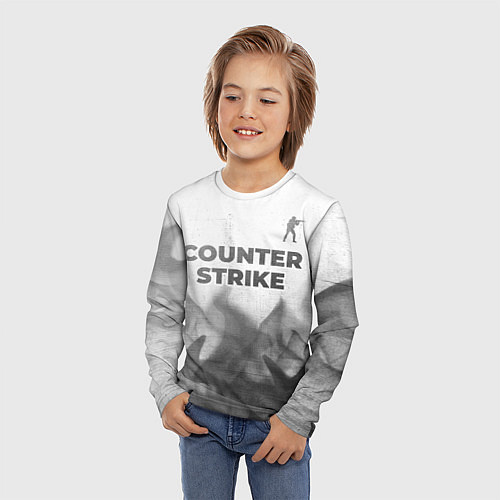 Детский лонгслив Counter Strike - white gradient посередине / 3D-принт – фото 3