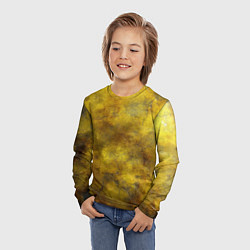 Лонгслив детский Золотая ржавая текстура, цвет: 3D-принт — фото 2
