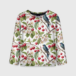 Лонгслив детский Ласточка в вишневом саду, цвет: 3D-принт