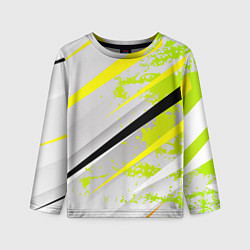 Лонгслив детский Color white light green, цвет: 3D-принт
