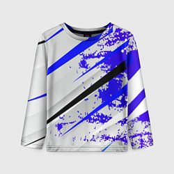 Детский лонгслив Color white blue