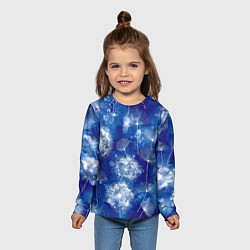 Лонгслив детский Летающие одуванчики - акварельный фон, цвет: 3D-принт — фото 2