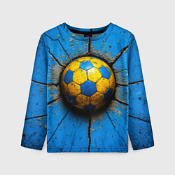 Лонгслив детский Гандбольный мяч на синем, цвет: 3D-принт