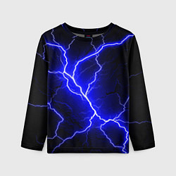 Лонгслив детский Color blue black, цвет: 3D-принт
