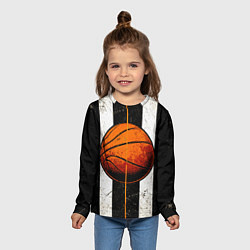 Лонгслив детский Мяч баскетбольный, цвет: 3D-принт — фото 2