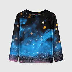 Детский лонгслив Синяя текстура бокке