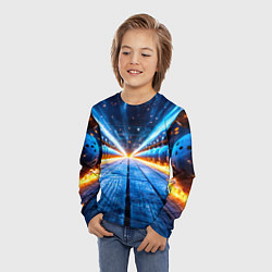 Лонгслив детский Шары в огне, цвет: 3D-принт — фото 2